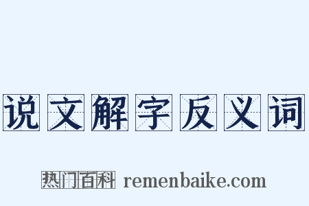 说文解字反义词是什么意思的图片